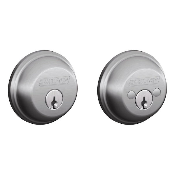 Grade 1 Single Cylinder Deadbolt Lock, Conventional Cylinder, 5 Pins, Keyed Different, Dual Option L
